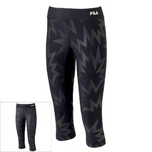 Women's FILA SPORT® Power Embossed Reversible Performance Capri Leggings Large